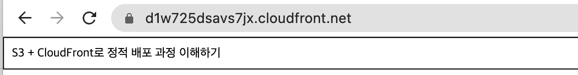 CloudFront 보이기 성공